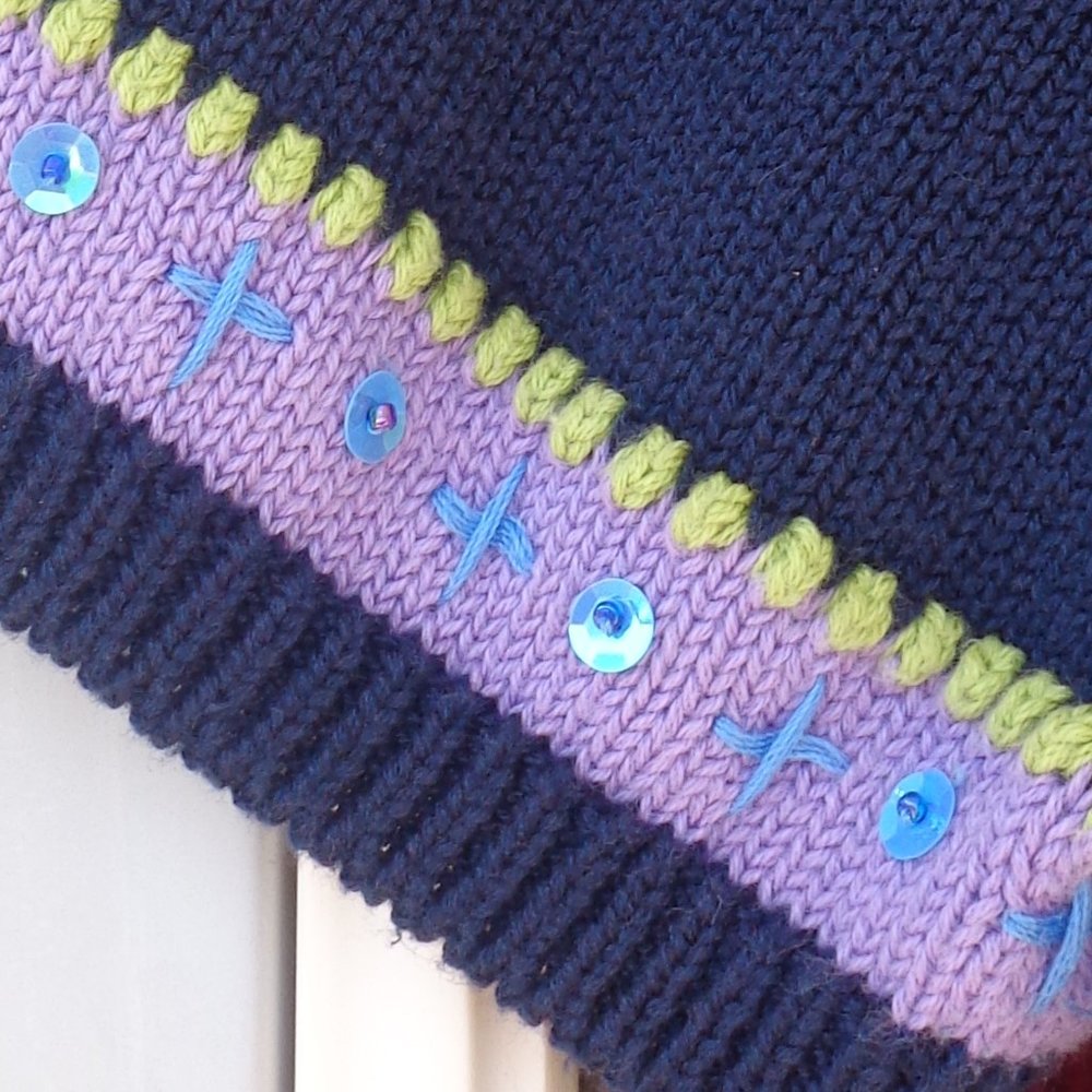 VINTAGE embroidery & sequin detail sweater - Picture 11 of 11